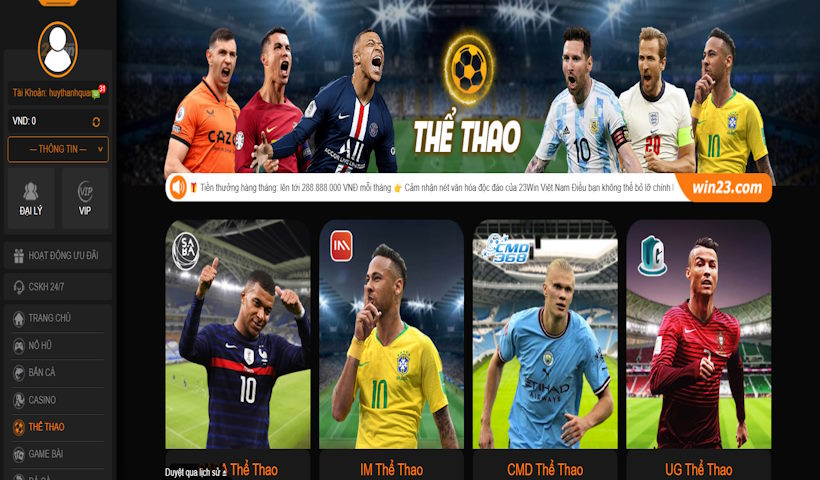 Giới thiệu sảnh cược thể thao độc quyền tại 23Win