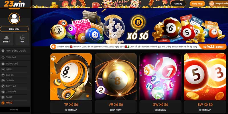 Tìm hiểu về trò chơi xổ số đình đám tại thương hiệu 23WIN